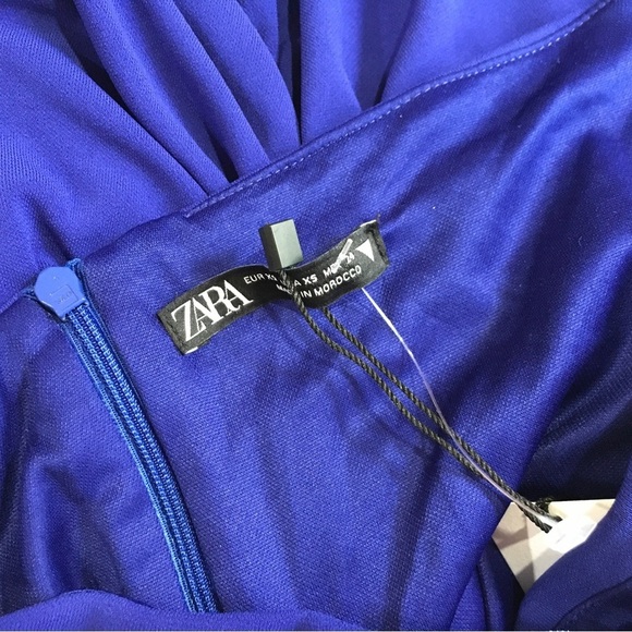 zara strapless dress 3D cutout appliqué mini dress size Xs - Picture 8 of 12